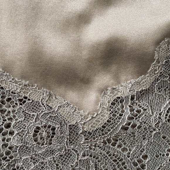 Beautiful Express Grey Silk and Lace Overlay to dress up any outfit! - Picture 6 of 6